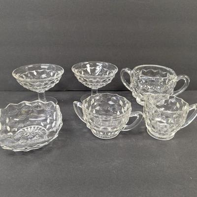 Fostoria American Creamers Sugar Bowls Glasses #16