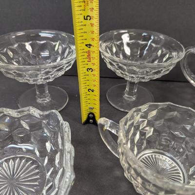 Fostoria American Creamers Sugar Bowls Glasses #16