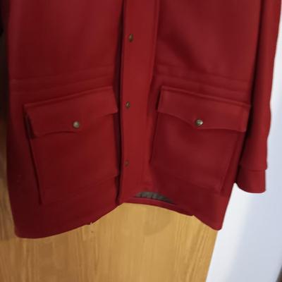LADIES SCHAEFER OUTFITTER WOOL COAT W/LEATHER COLLAR (XL)