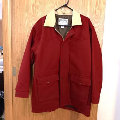 LADIES SCHAEFER OUTFITTER WOOL COAT W/LEATHER COLLAR (XL)