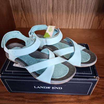 LIKE NEW LADIES LANDS' END AND CLARK'S SANDALS SIZE 9