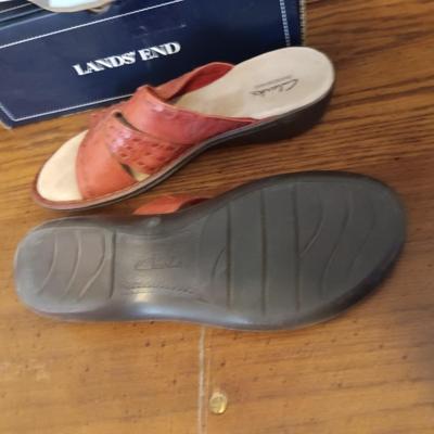 LIKE NEW LADIES LANDS' END AND CLARK'S SANDALS SIZE 9