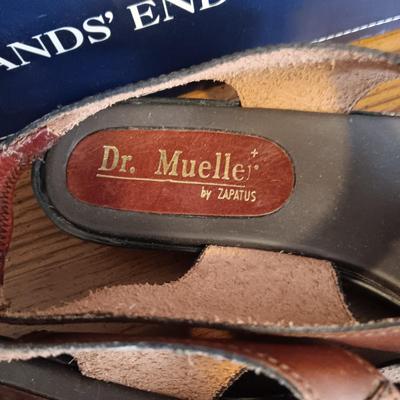 NEW LADIES LANDS' END SANDALS AND DR MUELLER LEATHER SANDALS