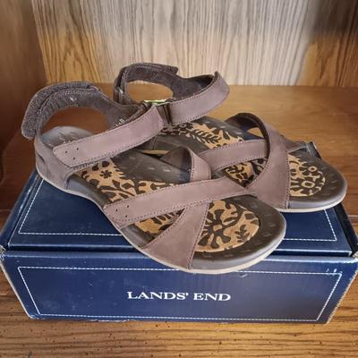 NEW LADIES LANDS' END SANDALS AND DR MUELLER LEATHER SANDALS