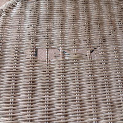SIGNED AND NUMBERED PICTURE OF KAFFIR LILY AND A WICKER ARM CHAIR