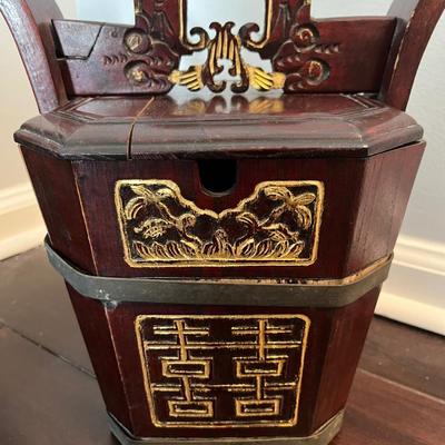 Two Antique Chinese Wedding Baskets