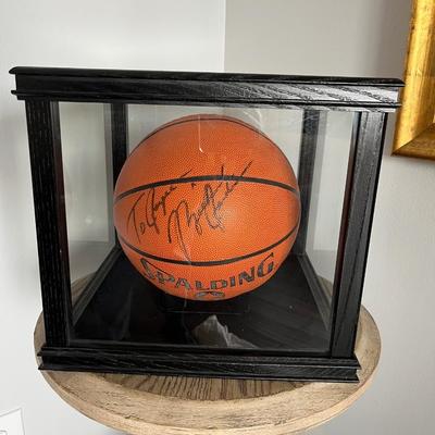 Michael Jordan Autographed Basketball and Picture