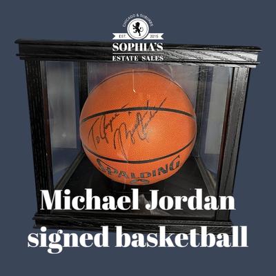 Michael Jordan Autographed Basketball and Picture