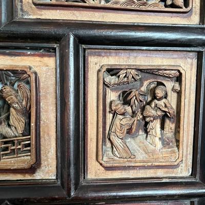 Antique Chinese Camphor Wood Chest Lid