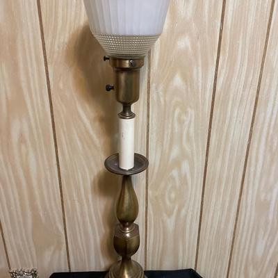 MCM brass lamp 30” tall