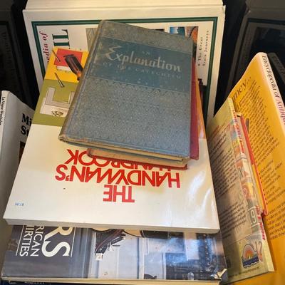 Tote of misc books