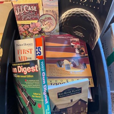 Tote of misc books