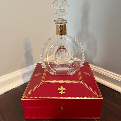Remy Martin Louis XIII Baccarat Bottle and Red Leather Presentation Box