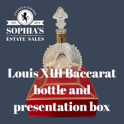 Remy Martin Louis XIII Baccarat Bottle and Red Leather Presentation Box