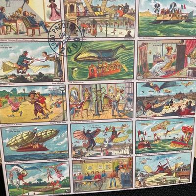 French theme binder with vintage maps