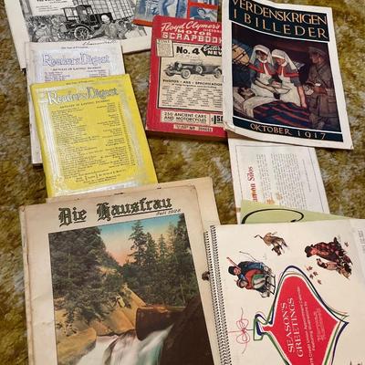 Vintage magazines, car manuals and more