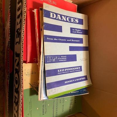 Box 1/2 full of sheet music