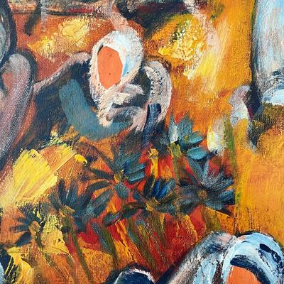 Wheat Harvest, Oil on Canvas by Sandro Negri
