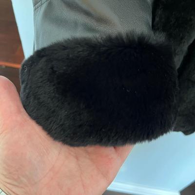 Leather and Sheared Mink Jacket
