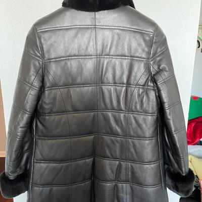Leather and Sheared Mink Jacket