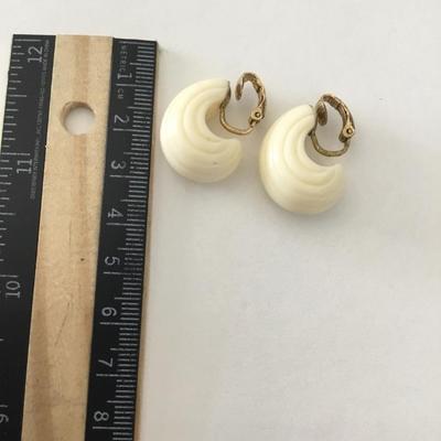 Vintage Lucite tape clip on earrings