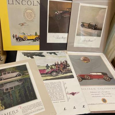 Vintage auto advertisements
