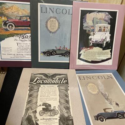 Vintage auto advertisements