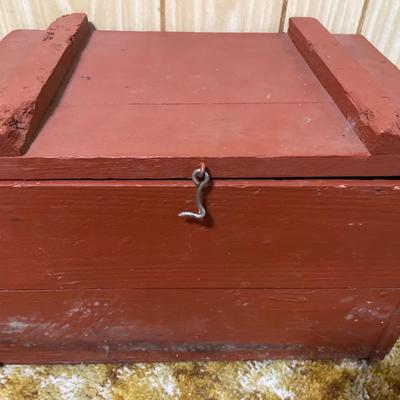 Red wood box