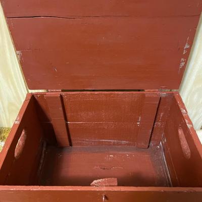Red wood box