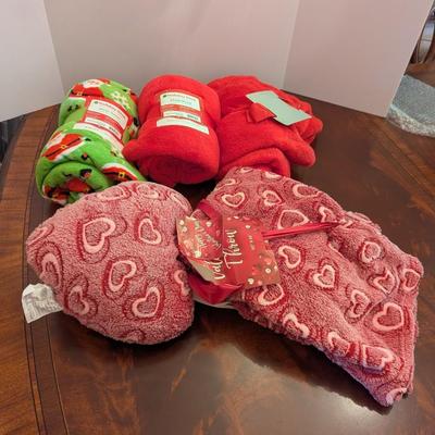New Holiday Time Plush Throws