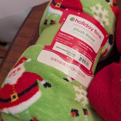 New Holiday Time Plush Throws