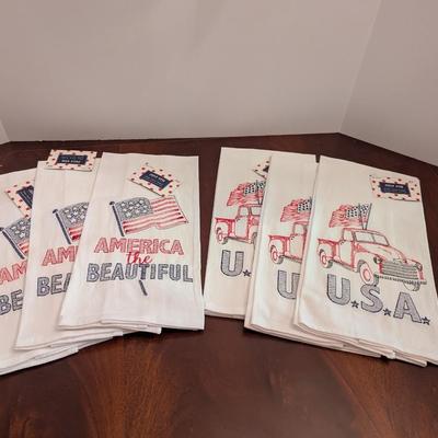 New Red White & Blue Kitchen Towels