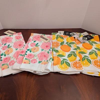 New Roses & Oranges Kitchen Towels