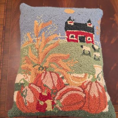 Assortment Of Needle Work Throw Pillows (See All Pictures)