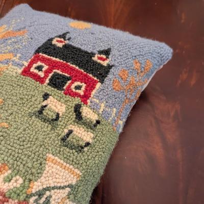 Assortment Of Needle Work Throw Pillows (See All Pictures)