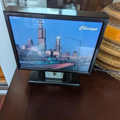 Electric Chicago Skyline Clock