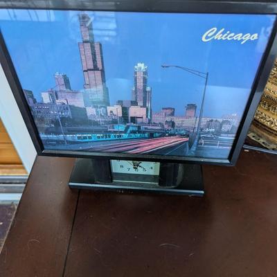 Electric Chicago Skyline Clock