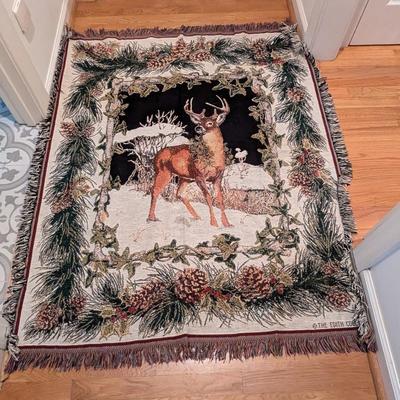 Approx 59" x 47" Deer Throw