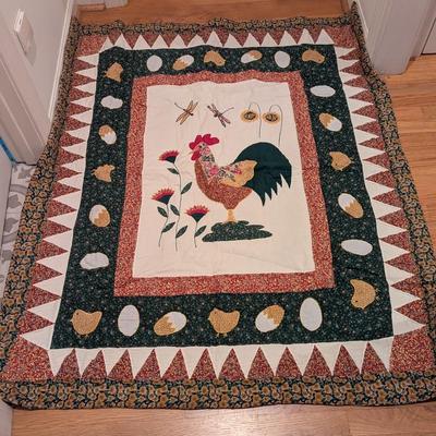 Rooster Throw Approx 45 1/2" x 7 1/2"