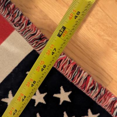 Approx 37 1/2" x 47 1/2" Flag Decor With Pillow