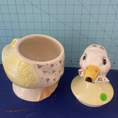 Duck cookie jar
