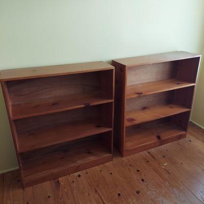 Two Solid Wood Bookshelves (B2-BBL)