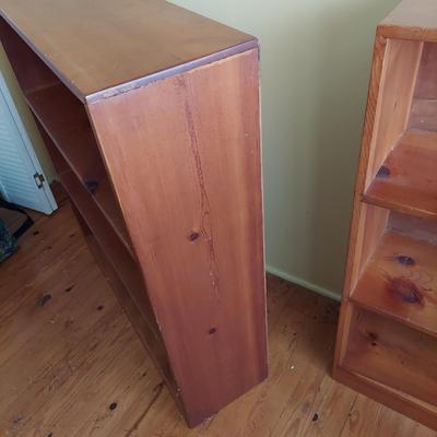 Two Solid Wood Bookshelves (B2-BBL)