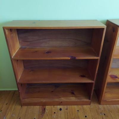 Two Solid Wood Bookshelves (B2-BBL)