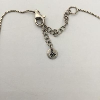 Vintage Silpada sterling, silver, circular hammer, discs and oval chain necklace