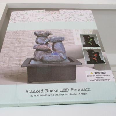 Stacked Rocks LED Fountain Approx 10" Tall