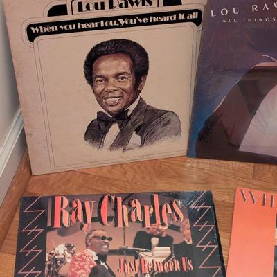 Assortment Of Records Various Artists Ray Charles Michael Jackson Lionel Richie