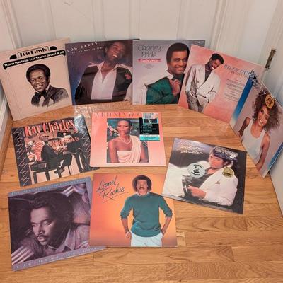 Assortment Of Records Various Artists Ray Charles Michael Jackson Lionel Richie