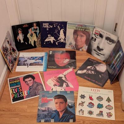 Assortment Of Records Various Artists Elvis Elton John Phil Collins