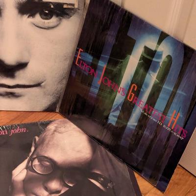 Assortment Of Records Various Artists Elvis Elton John Phil Collins